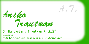 aniko trautman business card